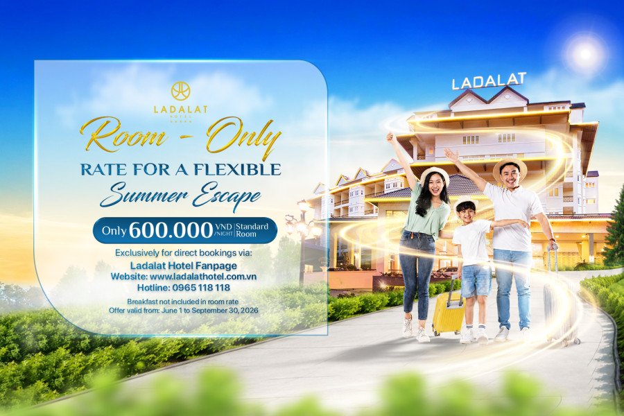 ROOM-ONLY RATE FOR A FLEXIBLE SUMMER ESCAPE AT LADALAT HOTEL